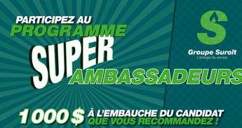 Participez au programme SUPER Ambassadeur !